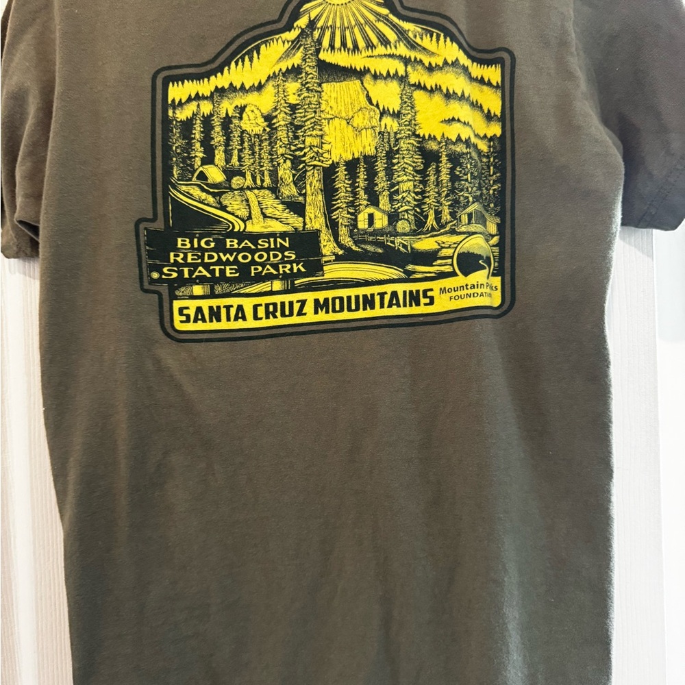 Santa Cruz Mountains Graphic T-Shirt - Olive